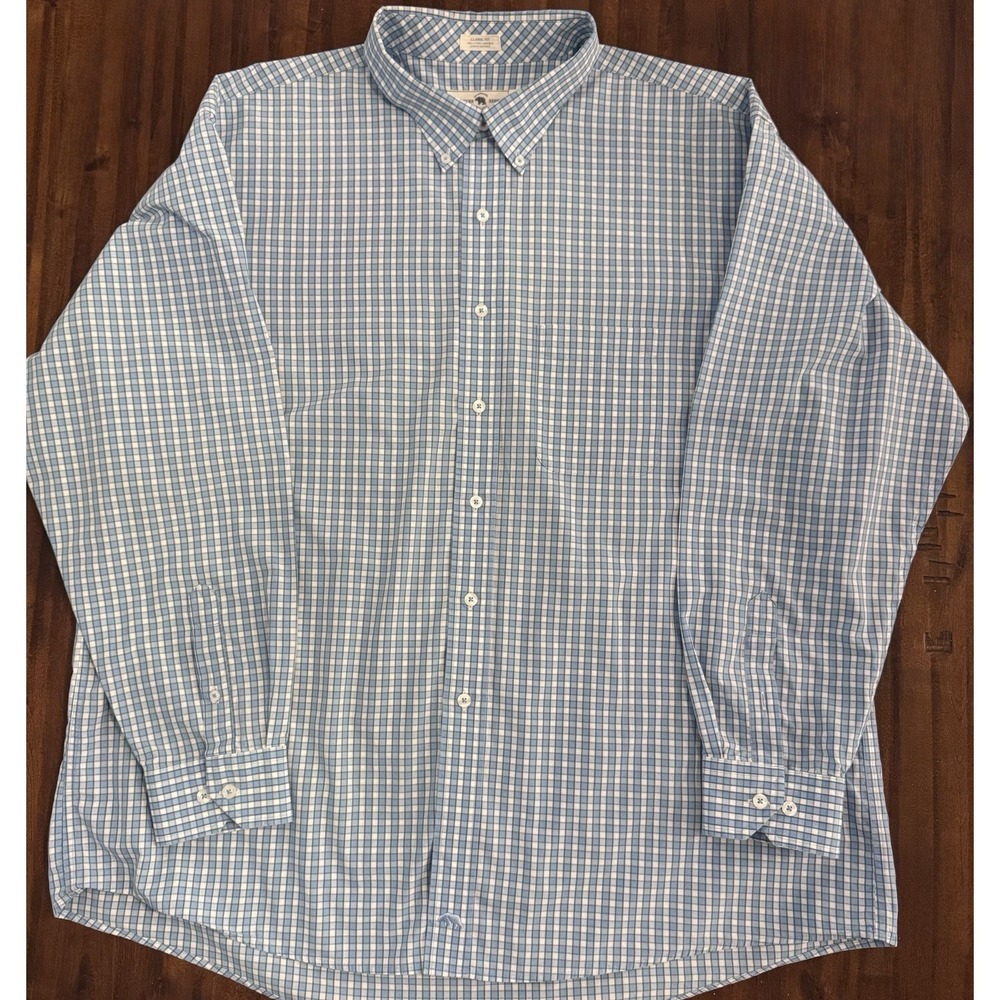 Onward Reserve Classic Fit Button Down Men's Dress Shirt Size XXL Blue Plaid - Picture 2 of 5
